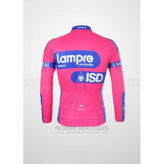 2012 Fahrradbekleidung Lampre ISD Rosa und Azurblau Trikot Langarm und Tragerhose - zum Schließen ins Bild klicken